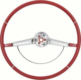 9742431 Oer 1965-66 Impala Steering Wheel With Chrome Horn Ring Red
