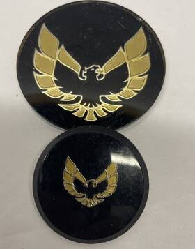 Pyi34gc Oer Gold Bird 2x Lot Horn Shifter Button Emblem 1970-1981 Pontiac Firebird/trans Am