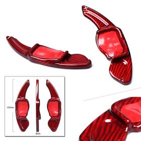 Onlyonee 550756733696 Steering Wheel Paddle Shift Extension Carbon Fiber Red For Vw Mk5 Mk6 R20