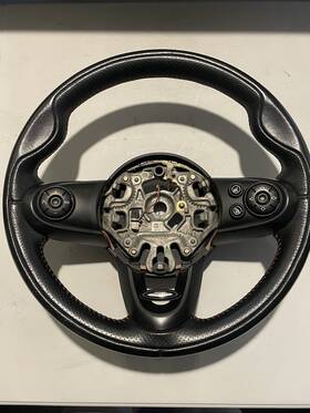 32306996049 Original Factory Genuine Mini Cooper Jcw Sport Leather Steering Wheel F5x F60 Red Stitch With Buttons