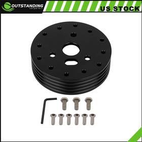 Ou11261397160196parts Outstanding-carparts 1 Inch Black Steering Wheel Hub Adapter Spacer For 6 Hole Grant Apc 3 Us Seller