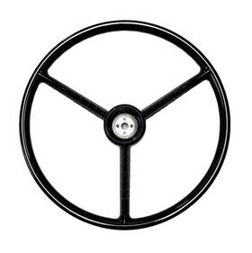56f-3625 Oval 18 Inch Black Reproduction Steering Wheel For 1956-1960 Ford Pickup Truck