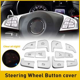 Xpd-xpd-95462 Oxilam 12 For Mercedes Benz A B C Class Glc Cla Cls Steering Wheel Button Silver Trims