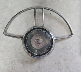 403526 Packard 1948 1949 1950 Center Horn Ring Button Trim Steering Wheel Chrome