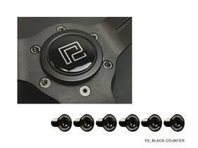 P2-hscbm50812-blk Phase 2 Motortrend P2m For Superfly Titanium Steering Wheel Counter Sunk Bolt Set Black