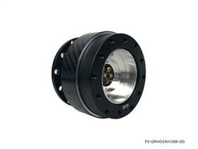 P2-qrhgen1cbb-gd Phase 2 Motortrend P2m For Gen 1 Steering Wheel Quick Release Kit - Carbon Ring Black Base