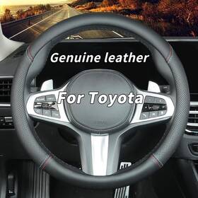 Ffxpt369 Piegieqie Custom-fit For Toyota Steering Wheel Cover Genuine Leather Co