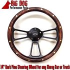 Pine Matching Chevelle Wood Dark Wheel Horn Steering Black Adapter Chevy