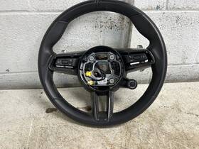 235.po1m23 Porsche 2023 Macan Black Leather Steering Wheel With Carbon Accent Oem