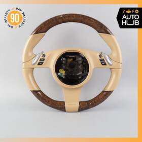 7pp419091af Porsche 11-14 Cayenne 958 Hybrid S Steering Wheel With Paddle Shifters Beige Oem