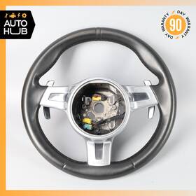 7pp419091bb Porsche 11-14 Cayenne Turbo 958 Steering Wheel With Paddle Shifters Black Oem