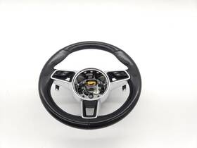 95834780415a34 Porsche 15-18 Cayenne 92a 958 Steering Wheel Heated Black Leather