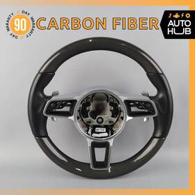 95834780425 Porsche 15-18 Cayenne 958 Gts Steering Wheel With Paddle Shifters Carbon Black Oem