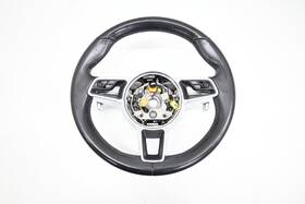 95b419091aj9j9 Porsche 15-18 Macan Heated Paddle Shift Leather Steering Wheel Oem