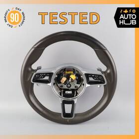 95b419091n Porsche 15-21 Macan S 95b Steering Wheel With Paddle Shifters Gray Oem