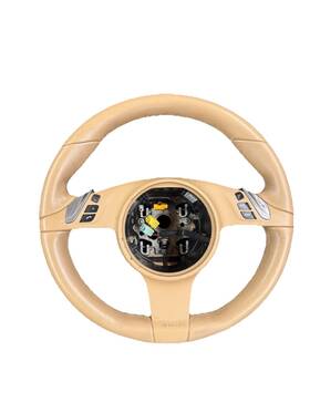 970347803829j9 Porsche 2011-2014 Cayenne Panamera Steering Wheel Beige Oem Used