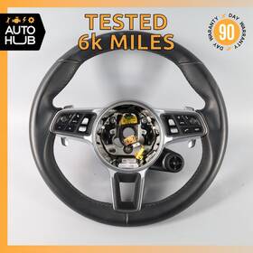 971419091da Porsche 17-20 Panamera 971 4s Steering Wheel With Paddle Shifters Black 6k Miles
