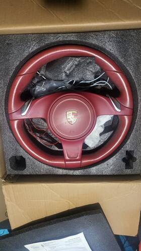 99134780311 Porsche 2013 - 2016 981 Cayman Boxster Front Pdk Paddle Steering Wheel Oem Red