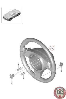 99134780343a34 Porsche 2012-2016 Boxster Cayman 911 Steering Wheel