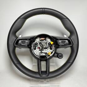 Pch992 Porsche Oe New 992 911 S Taycan Carbon Trim Yellow Stitching Steering Wheel