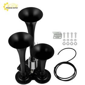 Pr167295e01 Premium Motoring 3 Trumpet Van Train Car Boat Semi Truck Air Horn With Electric Valve 12v
