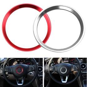 Premiummotorcycleusa 310003389850 Steering Wheel Center Decor Ring Trim Cover For Mercedes Benz C E Cla Gla Silver