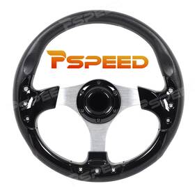 Hsz8901aebus Pspeed 12.6 Inch 320mm Racing Car Aluminium Steering Wheel With Black Abs Grip 6-bolt