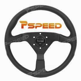 Hsz8951ebus Pspeed 13.58 Inch Racing Car Microfiber Leather Steering Wheel With Aluminium Spoke 6-bolt