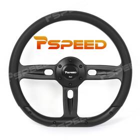 Hsz8984a1ebus Pspeed 14 Inch D-shape 350mm Matte Black Car Truck Steering Wheel With Microfiber Leather Grip
