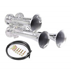 Qpa00l02a10 Alavente Four Trumpet Train Air Horn Loud Chrome Zinc