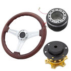 Quick Release Spokes Gold Steering Hub Grain Adaptor Chrome Wheel Wood Miata