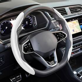 Qph7019 Qztyty Car Steering Wheel Cover Protector 15.16inches White