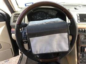 235.rv1302 Range Rover 2000 2001 2002 Hse Steering Wheel Woodgrain Beige Leather No Bag 459