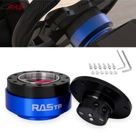 Qr030-blbk Rastp Universal 6 Bolt Car Steering Wheel Ball Quick Release Hub Adapter Snap Off Kit