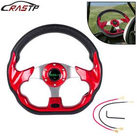 Stw031-red Rastp For Golf Cart Ezgo/club Car/yamaha Steering Wheel 13 Inch