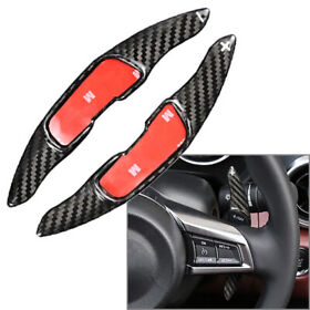 Se-2050yf155 Real Carbon Fiber Steering Wheel Paddle Shifter Extensions For Mazda Cx5 Cx3 6 3