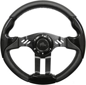 Acc-sw131 Red Hawk Rhox Steering Wheel Aviator 5 Black Grip/black Spokes 13 Inch Diameter