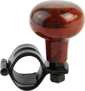 Rellix 739532723551 Woodgrain Steering Wheel Spinner Knob Universal Fit For Small