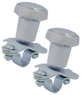 Rp-70100 Roadpro 2 Lot Chrome Steering Wheel Spinner Knob Car Truck Rv Tractor