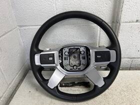235.rv1622 Rover 2022 Discovery Black Leather Silver Trim Steering Wheel Oem