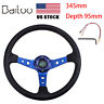 Rs-stw020-tp-blue-usea Bartoo Racing Car Steering Wheel Deep Dish Bolt With Horn