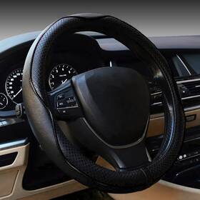 Rsept 707713655465 Car Steering Wheel Cover Anti-slip Safety Soft Breathable Heavy Black