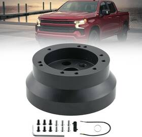 Us-qr017-bk Rulline Universal 5/6 Hole Steering Wheel Hub Adapter Compatible With Gmc