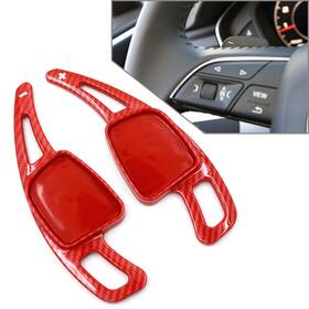 Runx 312365446073 Pair Red Steering Wheel Shift Paddle Shifter Extension For Audi A3 A4 A5 2017-19
