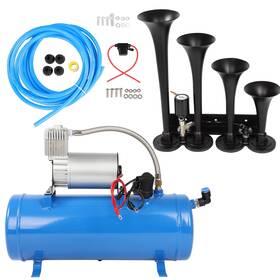 Cn177678c01 Scitoo-autoparts 1.6 Gal Tank 150 Psi Air Compressor 4 Trumpet 12v Train Db Horn