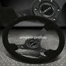 Sdd-nrgrst006s Nrg Innovations Reinforced Deep Dish Black Spoke Suede Steering Wheel