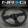 Sdd-nrgrst012rrs Nrg Innovations Reinforced Aluminum Black Leather Red Stitch Steering Wheel