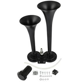 Sd167292p4 Sdp4 12v 2 Trumpet 150db Black Chrome Fits Suv Boat Motorcycle Truck Car Horn