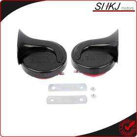 Sh108094rs01 Shkjmotors 2pcs 12v Super Loud Dual Tone Electric Snail Air Sire Horn Kit 135 Db For Buggy
