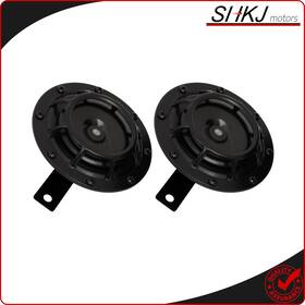 Sh162067rs01 Shkjmotors 2pcs Black Super Loud Compact 12v Electric Blast Tone Horn Car Motorcycle Suv
